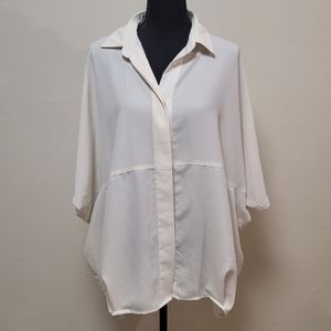 Hatch Button-Down 3/4 Length Sleeve Blouse Size O/S